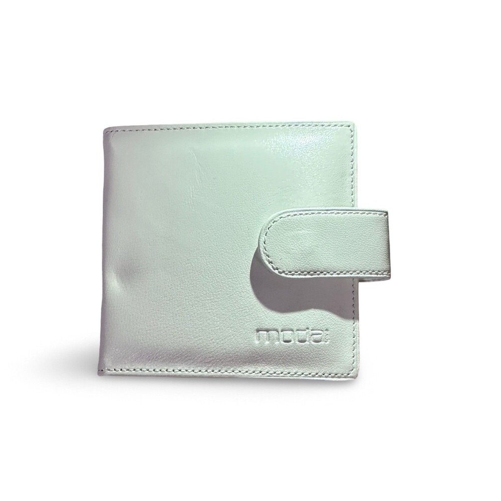 Moda Spana Minimalist Leather Wallet White